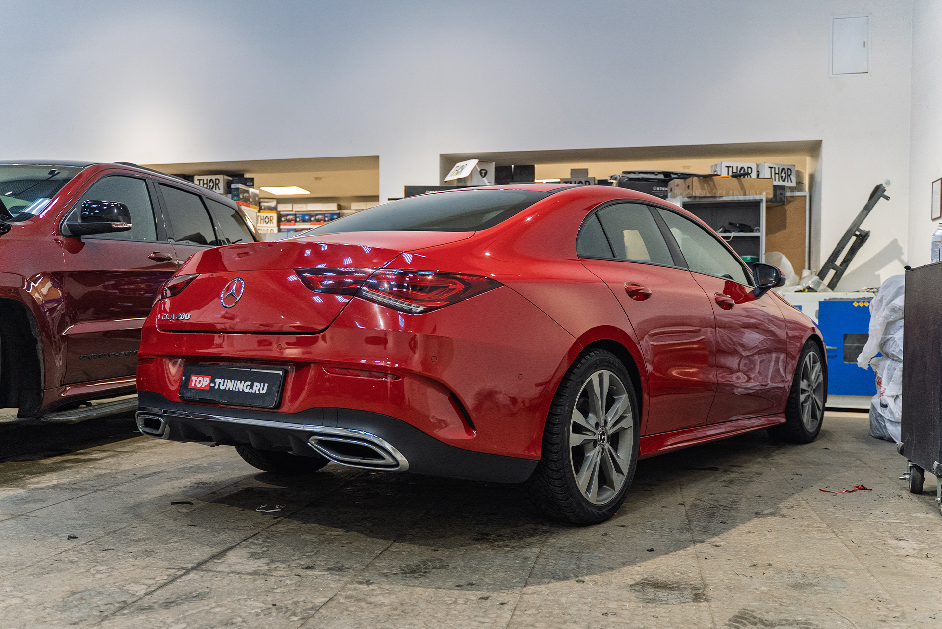 110976 Тюнинг Mercedes-Benz CLA C118 &ndash; монтаж диффузора + лип-спойлера