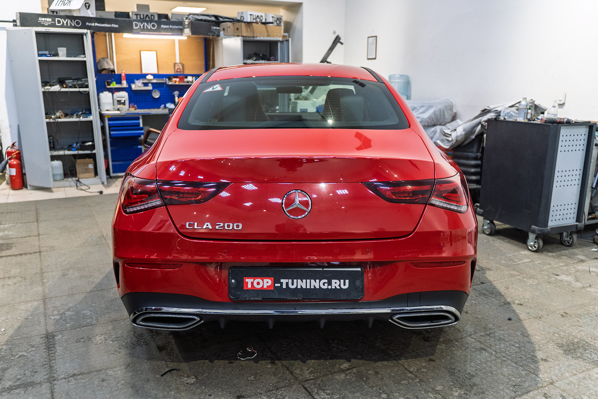 Тюнинг  Mercedes-Benz CLA C118 &ndash; монтаж диффузора + лип-спойлера