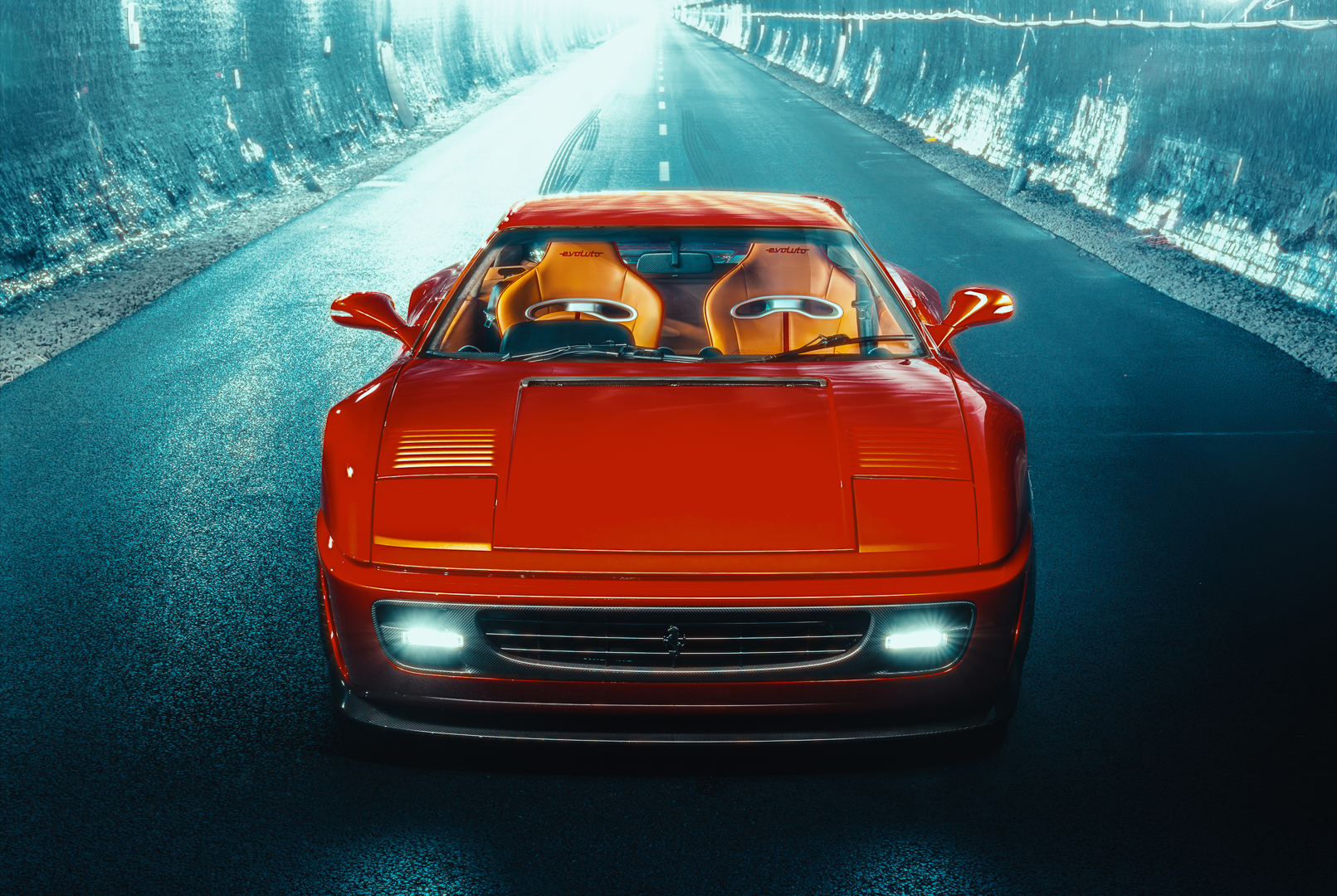 Испытания проходили в туннеле Кейтсби &mdash; бывшем железнодорожном тоннеле на севере Англии, переоборудованном в испытательный центр. Именно там можно в полной мере оценить &laquo;саундтрек&raquo; обновлённого F355: звук переработанного 3,5-литрового двигателя V8 за