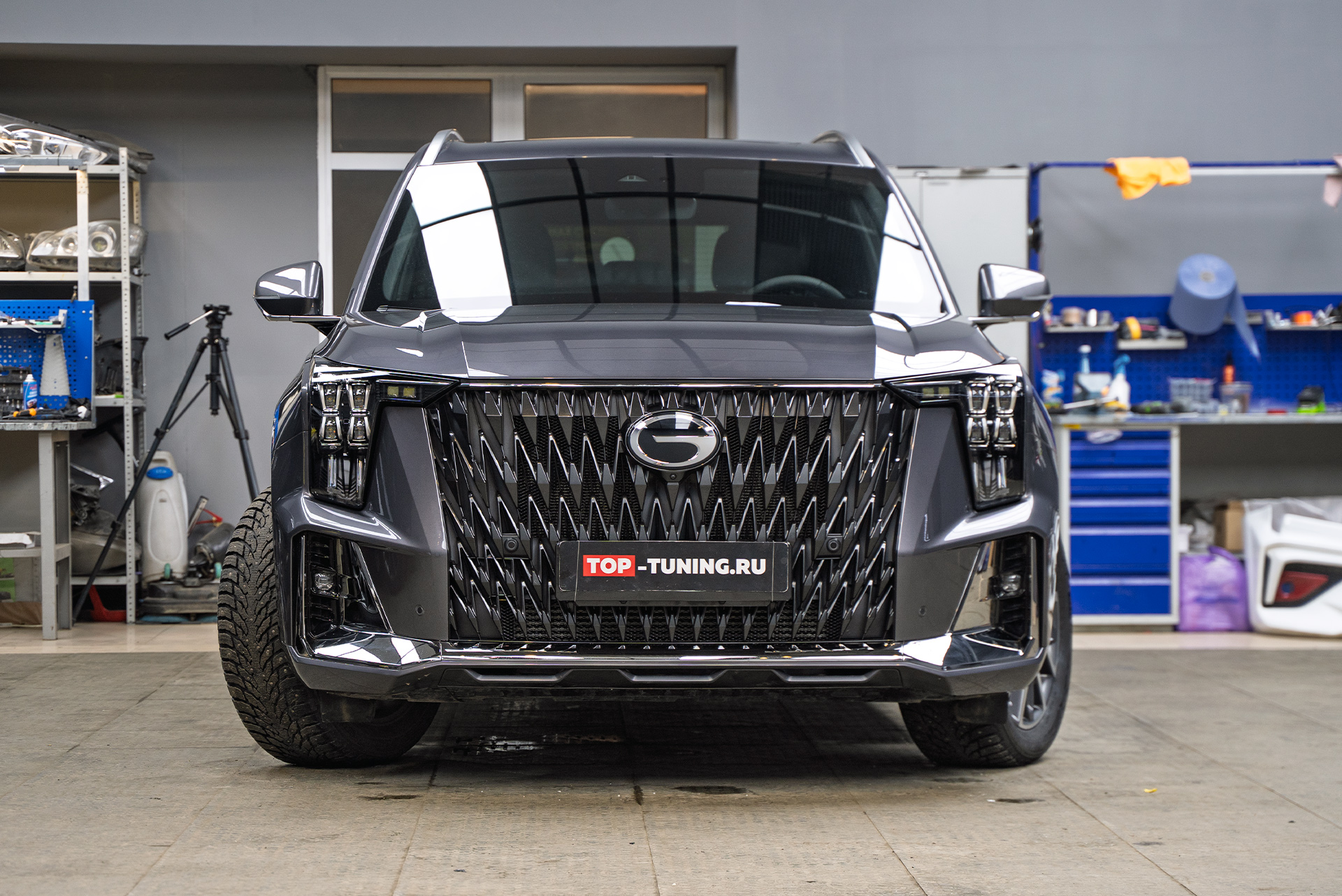 Монтаж защитной сетки-фильтра в радиатор GAC GS8 Dragon 