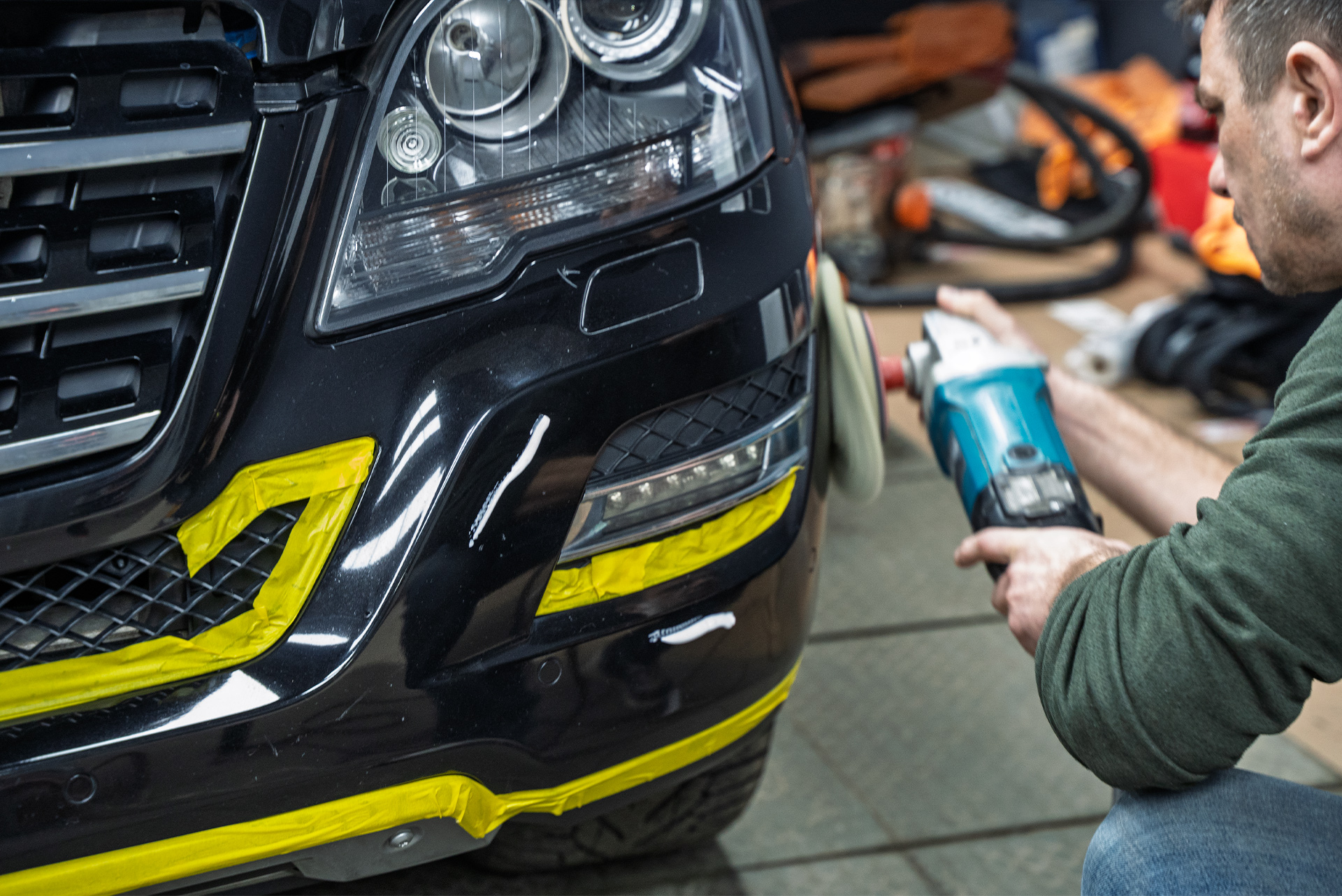 111555 Оклейка зоны риска + полная керамика + химчистка салона Mercedes M-class III