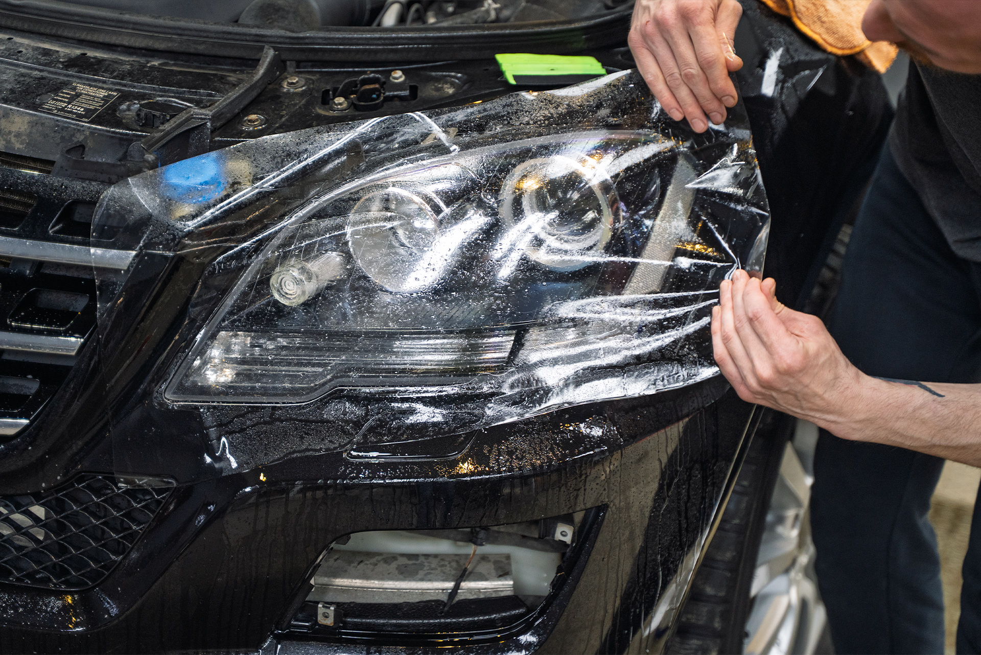 111555 Оклейка зоны риска + полная керамика + химчистка салона Mercedes M-class III