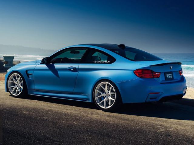 BMW M4 потрясающего цвета на великолепных дисках