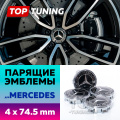 Парящие крышки 74,5 мм. в диски для Mercedes-Benz – новый тип (после 2020)