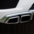 Серебристые двуствольные насадки 63 AMG Style для Mercedes GL X166