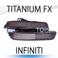 Светодиодные вставки в задний бампер TITANIUM FX-1 на Infiniti QX70 (FX35, 37, 50)