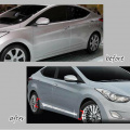 Молдинги порогов Auto Clover Chrome на Hyundai Elantra 5 (Avante MD)