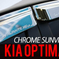 Дефлекторы на окна Хром на Kia Optima 3 (K5)