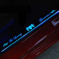Накладки на пороги в салон с подсветкой Art-X Chrome на Kia Sorento XM