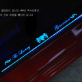 Накладки на пороги с подсветкой  Art-X Хромированные на Kia Sportage 3 (III)