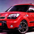 Юбка переднего бампера GSC на Kia Soul 1 поколение