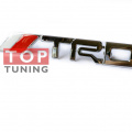 Шильд алюминиевый для решетки радиатора TRD 145x24 mm на Toyota
