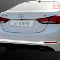 Накладки на задний бампер Safe Chrome на Hyundai Elantra 5 (Avante MD)