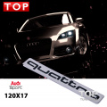 Шильдик наклейка Quattro 120x17 Mirror Metall на Audi