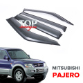Дефлекторы на окна широкие на Mitsubishi Pajero