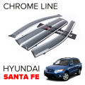 Дефлекторы Chrome Line на окна для Hyundai Santa Fe