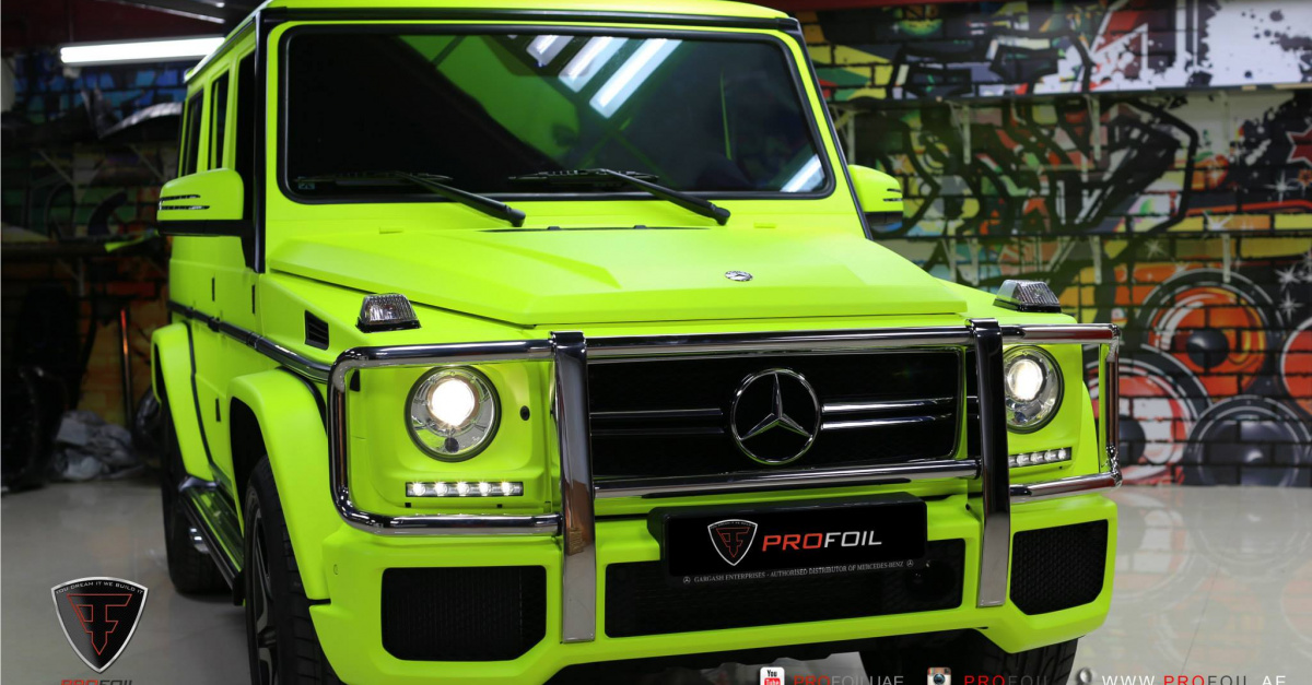 Флюорисцентный Mercedes Benz G53 AMG от Profoil тюнинг