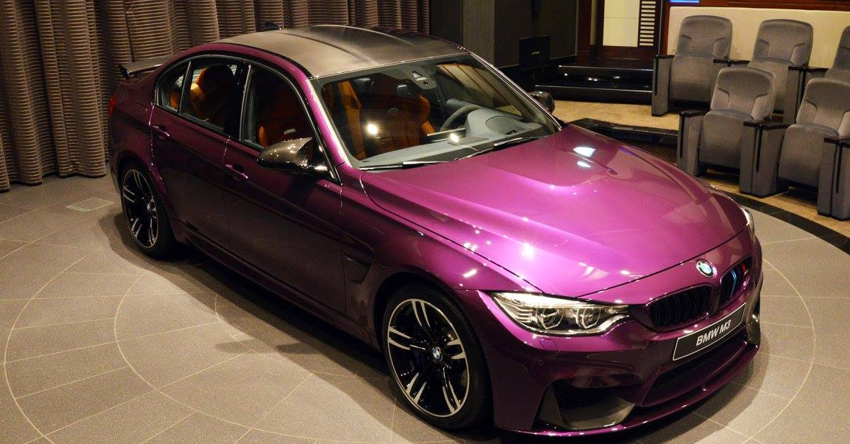 BMW f30 розовая