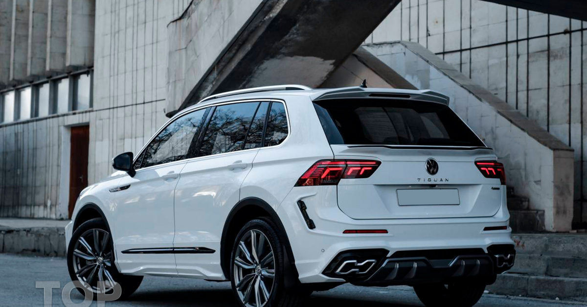 Бампер задний GT с декоративными насадками для Фольксваген Тигуан 2 купить