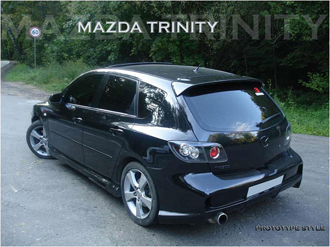 Задний бампер Обвес Trinity Hatchback на Mazda 3 BK