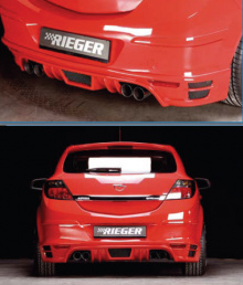 Накладка на задний бампер - Модель Rieger - Nюнинг Opel Astra H GTC