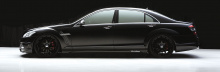 Накладки на пороги BLACK BISON WALD для Mercedes S-Class W221 - дорестайлинг.