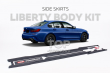 Накладки под пороги - обвес Liberty - Тюнинг BMW 3 G20
