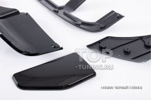Диффузор заднего бампера + боковые элероны - Тюнинг BMW X5 F15 - обвес Перформанс (черный глянец) 