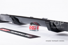Диффузор заднего бампера + боковые элероны - Тюнинг BMW X5 F15 - обвес Перформанс (черный глянец) 