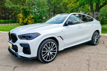 10828 Карбоновые накладки Renegade на передний бампер для BMW X6 G06