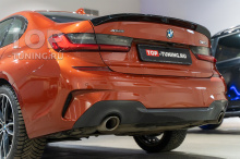Спойлер на крышку багажника BMW 3 G20 (черный глянец)