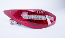 Светодиодная тюнинг-оптика для Hyundai ix35 - Задние фонари Superlux, модель Мерседес Стайл - Прозрачные, красные.