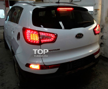 Светодиодная задняя оптика RED CRYSTAL - Тюнинг КИА СПОРТАЖ 3. 