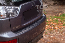 Купить защитную накладку на ударную зону заднего бампера Митсубиси Аутледнер 2