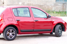 Защитные на кладки на двери широкие Renault Sandero 2009-2013