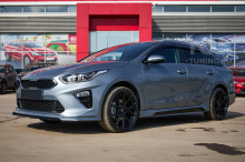 4-х составная юбка Адванс для тюнинга переднего бампера Киа Сид 3