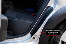 Накладки Bastion на задние внутренние арки Рено Логан