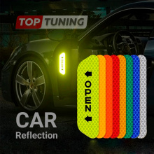 12241 Светоотражатели для дверей авто – Комплект наклеек Car Reflection