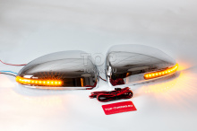 Набор из двух хромированных крышек зеркал со светодиодными повторителями поворота для Chevrolet Cruze