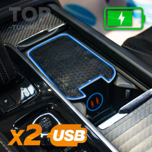 12403 Беспроводная зарядка iCharger c USB портами для Volvo XC90, XC60, S90, V90