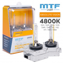 Ксеноновые лампы MTF Absolute Vision S4800K под цоколь: D2R / H7 / D2S / D3S / D4R / D4S / D1S / H11 / HB3 / HB4 / H1