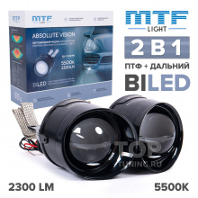 12720 Светодиодные ПТФ линзы MTF Light 2 в 1 серия Absolute Vision для автомобилей Ford, Mitsubishi, Nissan, Renault, Subaru, Honda, Suzuki