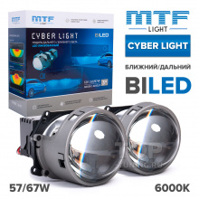 Светодиодные трехрежимные линзы MTF Cyber Light проекторного типа (ближний/дальний свет) для автомобилей