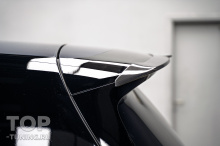 Двухсоставной спойлер Imperial на крышку багажника Лисян Л7 / Л8 / Л9 Натуральный карбон | Установка на двусторонний скотч | Легкий вес