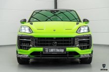 Карбоновая центральная окантовка решетки радиатора для Порш Каен С (Купе, 2023+)  Натуральный карбон | Премиум | Монтаж на двухсторонний скотч