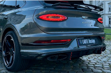 Карбоновая юбка Black Crystal для заднего бампера Бентли Бентайга 2020-2024 Натуральный карбон | Премиум — Larte Design | Штатный монтаж