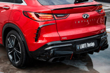 Двуствольные насадки Миссуро Ларт Дизайн на выхлопную систему Инфинити QX55 j55  Цена за комплект | Нержавеющая сталь