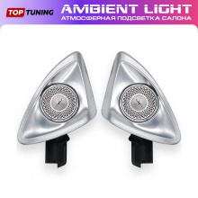 Динамическая LED подсветка Амбиент Лайт 20 в 1 в салон Мерседес W205 / X253  RGB / Динамическая / С приложением для смартфона / Управление голосом / Синхронизация с музыкой