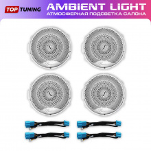 Динамическая LED подсветка Амбиент Лайт 13 в 1 в салон Мерседес W213 RGB / Динамическая / С приложением для смартфона / Управление голосом / Синхронизация с музыкой