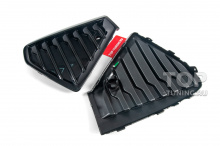 Вставки Р-Дизайн для переднего бампера Вольво ХС60 2 поколение (2021-2025 / рестайлинг 1)  Цена за 1 шт. | Правая или левая | Черный глянец